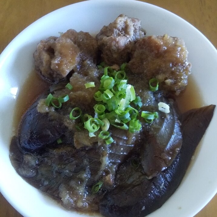 なすと豚肉のおろし煮